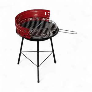 GasOne 16-inch Portable Barbecue Grill with 4 Levels for Flame Control – Dual Venting System – Small Charcoal Grill for Backyard, Camping, Boat