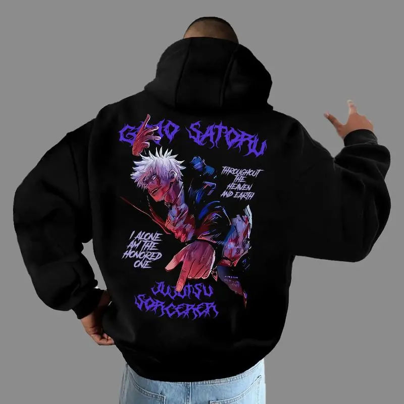 Gojo Satoru Hoodie Sweat Shirt, Anime Shirt Jujutsu Kaisen, Anime Manga Lovers, Jjk Shirt, Unisex Short Sleeve Tee