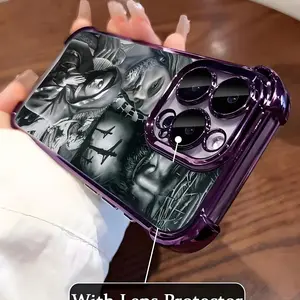 Multi-color Christ Jesus Pattern Mobile Protective Phone Case for iPhone 16 15 14 13 12 11 Pro Max Plus Luxury Shockproof Silicone Pink Smartphone Protector Casing Cover Protection with Lens Protector Cellphone