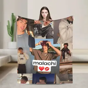 Popular Malachi Barton Tour Blanket  Soft Warm Fluffy Plush Throw Blanket For Couch Chair Sofa Bed Flannel Bedspread Bed Cover