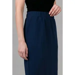 Modest 34" Pocket Classic Skirt in Dark Navy