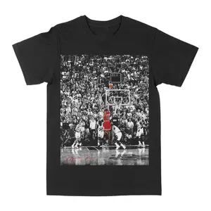 Michael Jordan Signature Moment Graphic Tee, Y2K Streetwear T-Shirt, Unisex Crew Neck Tee, Vintage Hip-Hop Graphic, Sports Style, Casual Cotton Fit