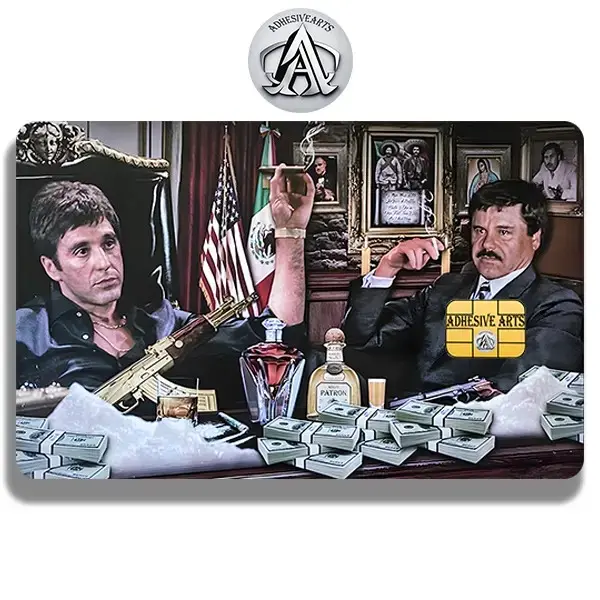 Scarface Card Skin | El Chapo Vinyl Debit Card Sticker | Holographic Credit Card Cover | Gangster Aesthetic Gift | Waterproof Decal
