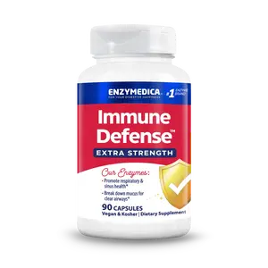 Enzymedica Immune Defense Extra Strength, Proteolytic Enzyme Supplement, Immune & Respiratory Support, 90 Capsules