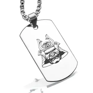 Stainless Steel Samurai Warrior Champion Dog Tag Pendant
