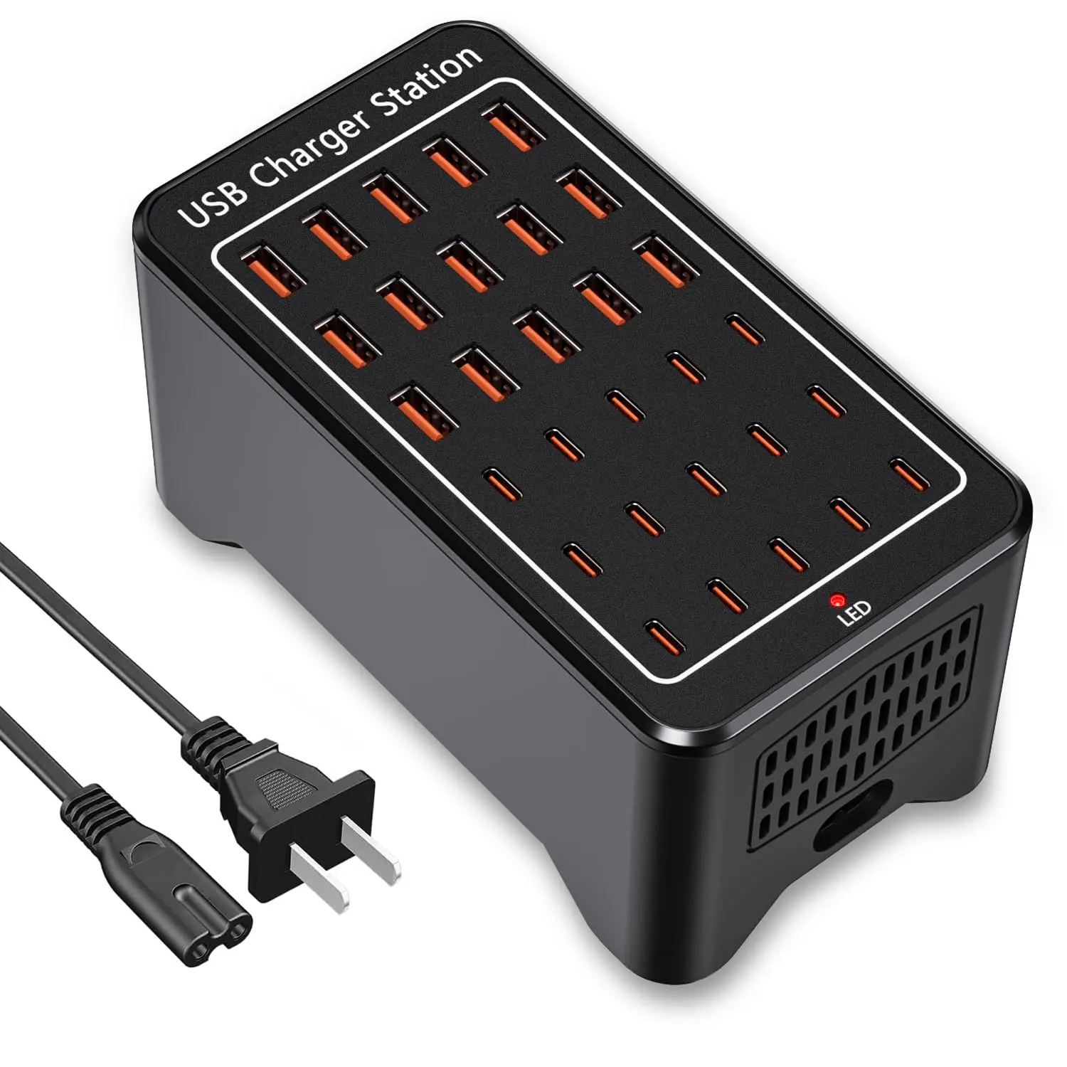 Charger Stands Global Travel Adapter Wall Charger Charging Station Universal Multifunctional Charger 150 Watt 30-Port USB C Family Power Hub Durable Portable Travel for iPhone AirPods Watch