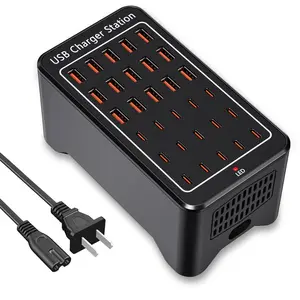 Charger Stands Global Travel Adapter Wall Charger Charging Station Universal Multifunctional Charger 150 Watt 30-Port USB C Family Power Hub Durable Portable Travel for iPhone AirPods Watch