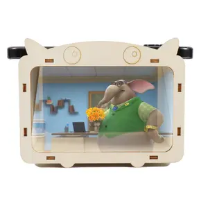 3D holographic cinema TV projector, scientific experiment handmade materials, children's primary school students' technology small production inventions, exercise thinking, intelligence training, Christmas gifts