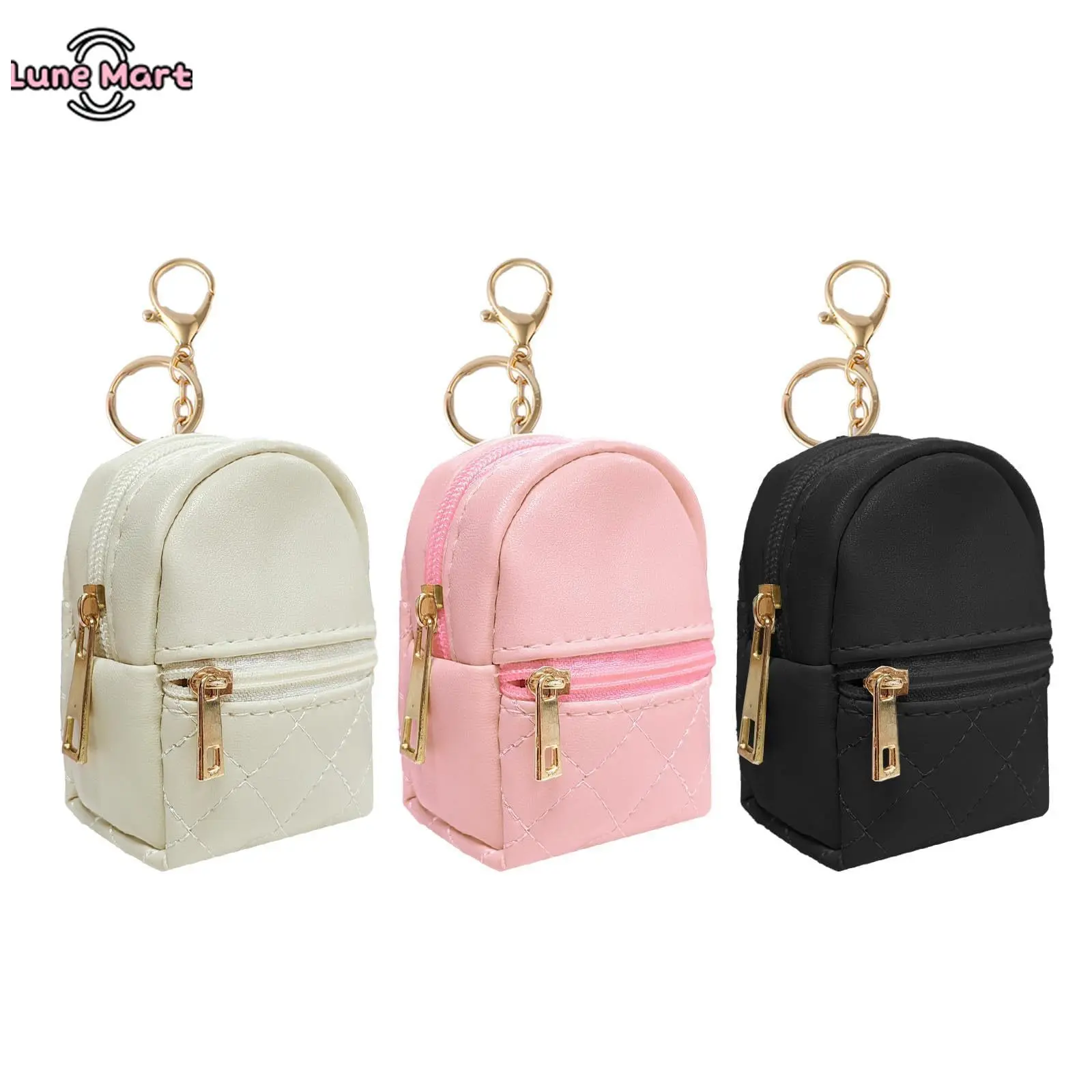 Mini PU Zero Wallet Storage Bag, Cute Small Backpack Key Holder, Data Cable Lipstick Organizer, Perfect Back-To-School Accessory