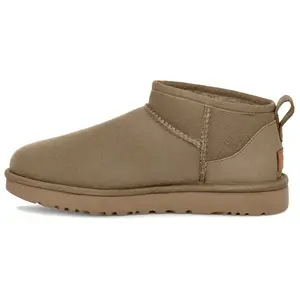 UGG Classic Ultra Mini Boot 'Antilope' Women's Cozy Winter Slip-On Round Toe Soft Sheepskin Upper Plain Pattern