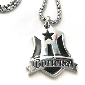 Boricua Pendant and Box Chain Set for Men and Women