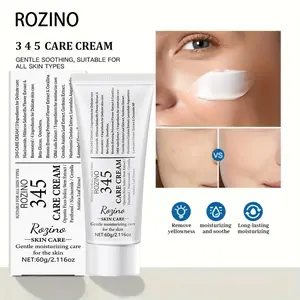 ROZINO 345 Care Cream - Gentle Facial Moisturizer for All Skin Types, 60g, Contains No Ingredients Specified, Moisturizes & Soothes