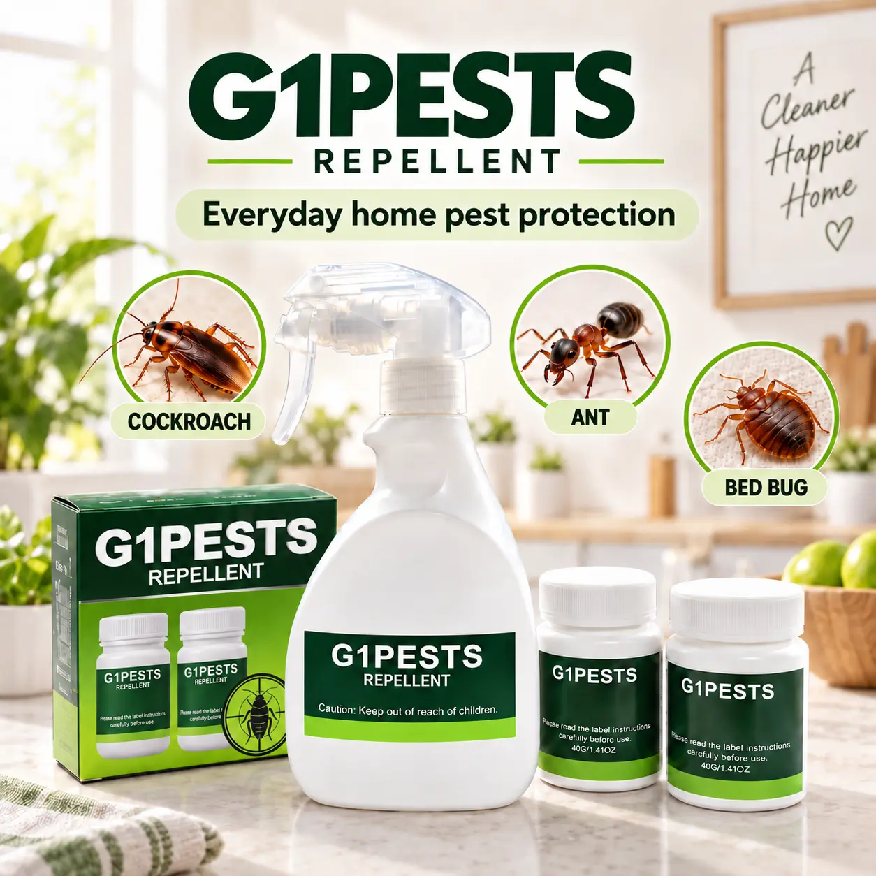 Indoor and Outdoor Roach Control, Roach Spray for Ants, Spiders, Bed Bugs , Crawling Insect Killer for Home Use, Pest Control Spray Mix,