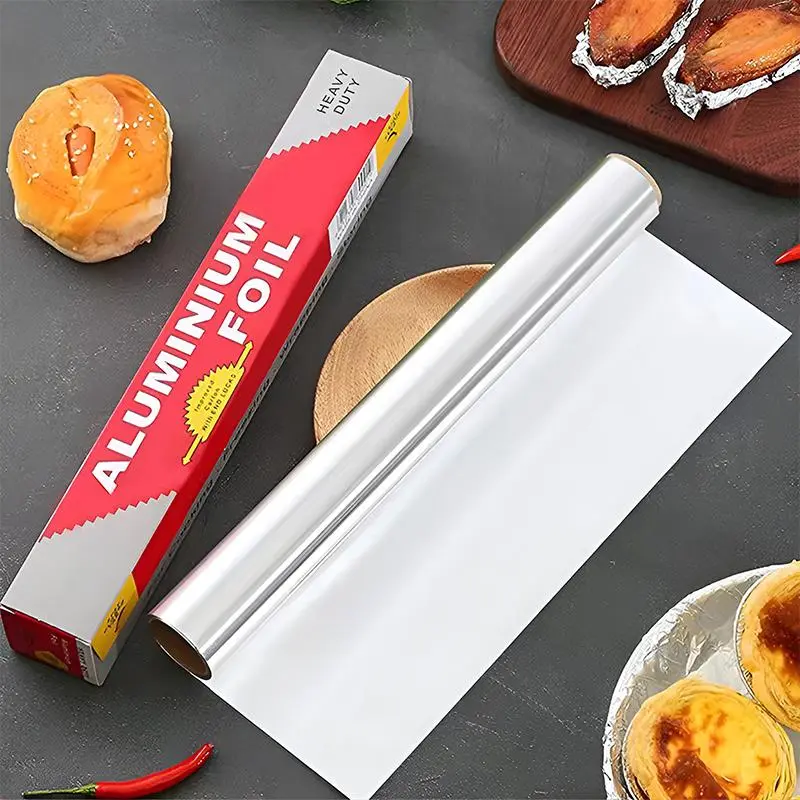 6pcs Thick Durable Aluminum Foil Rolls - Disposable Kitchenware Cookware, Oven-Safe Foil Cover - For Everyday Home Use, Restaurant Food Service
