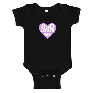 God Loves Me Onesie by Godly Prints