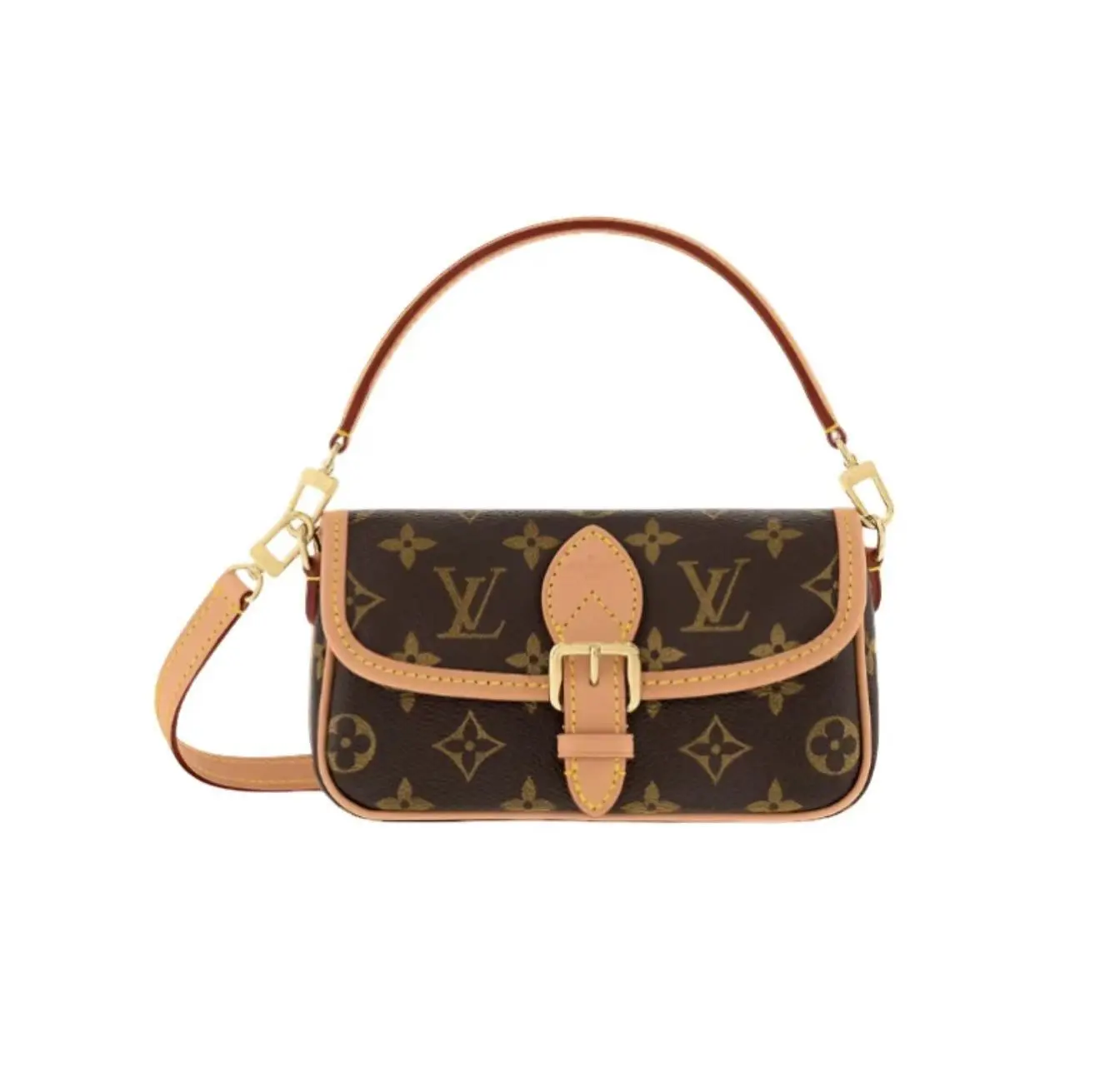 Pre-owned Louis Vuitton Nano Diane Nano Monogram Canvas Shoulder Bag