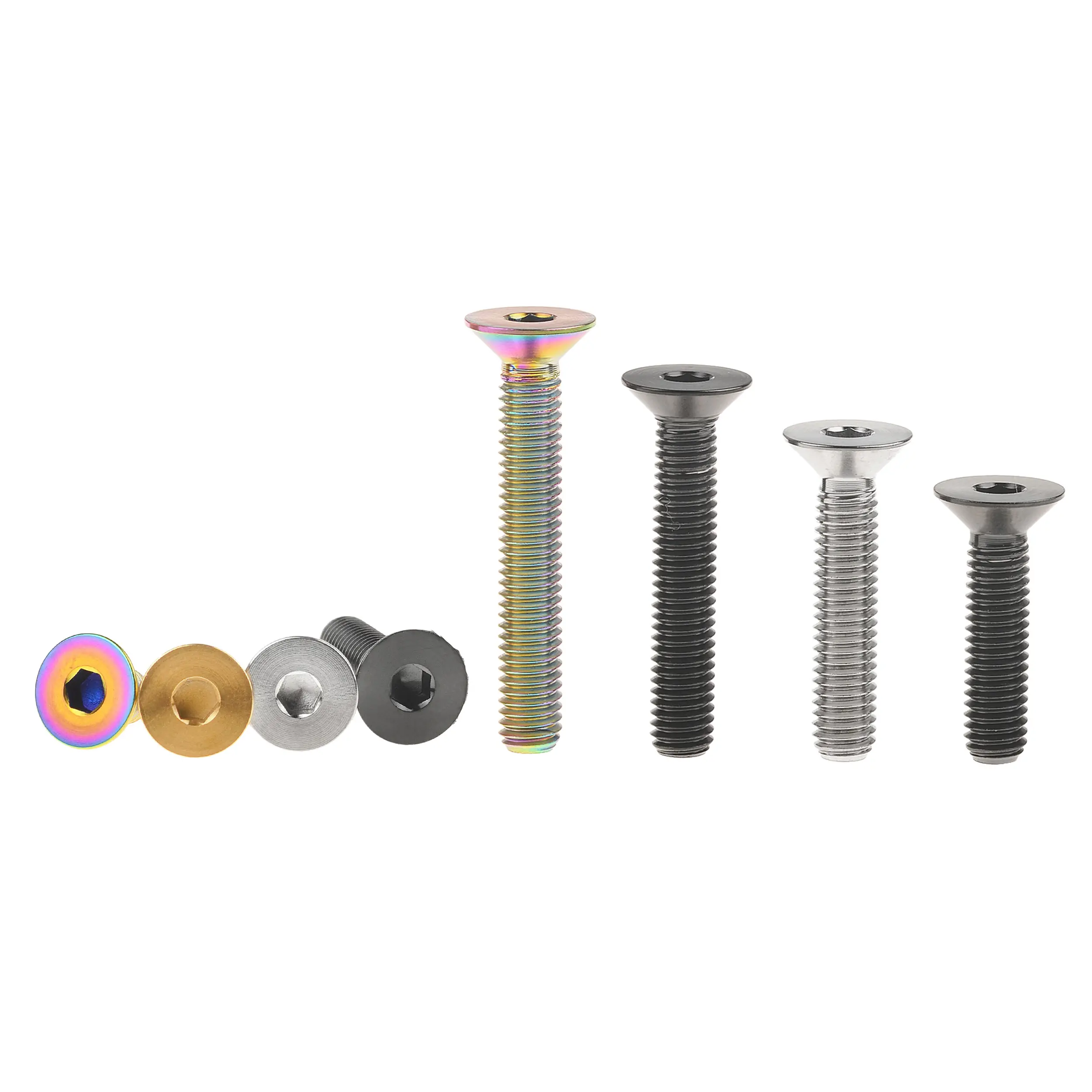Wanyifa 6Pcs Titanium Bolts M4x12mm Countersunk Screws for Bike Bicycle