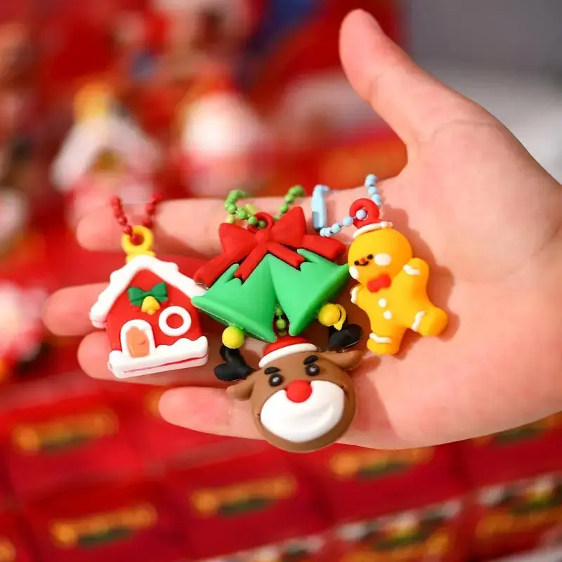 24pcs Christmas Keychain Set, Keychain Pendant, Santa Claus, Reindeer, Snowman Design, Perfect for Gifts, Parties, Birthdays & Holidays