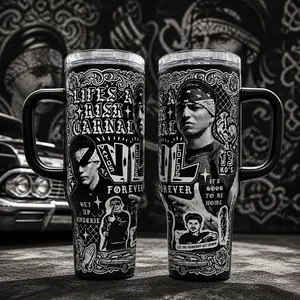 Bloodin Bloodout & 40oz Tumbler With Handle, Mexico Movie Tumbler