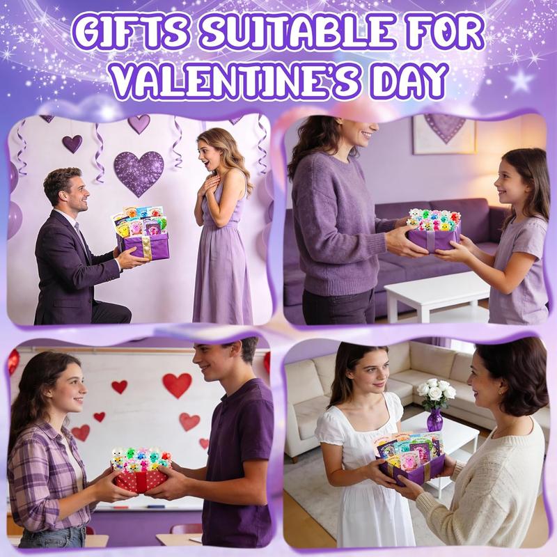 24 Pcs Valentine’s Day Gifts for Kids, Axolotl Stress Ball Fidget Toys with Valentine Cards, Squishy Relief Balls Bulk, School Classroom Exchange Party Favors