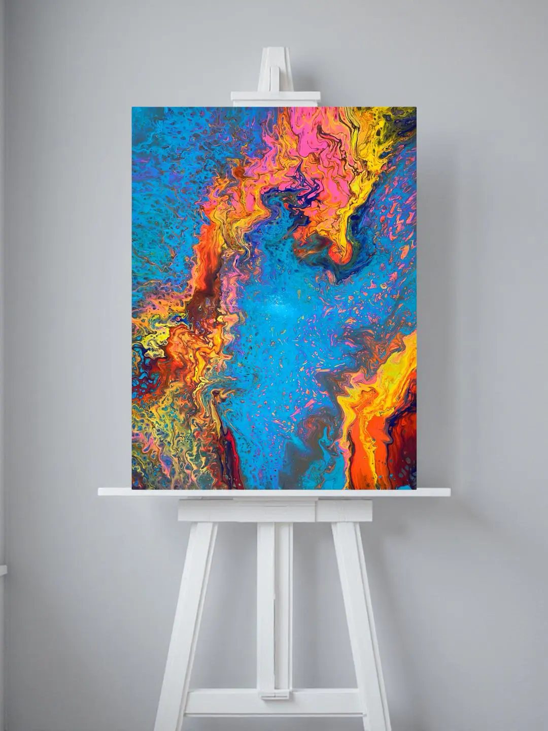 The Glow Up | 18x24” | Abstract Wall Art Canvas - Hand-Poured High-Gloss Varnish - Ready to Hang - Unframed Modern Decor