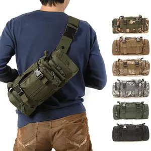 Military-style Camouflage Outdoor 3P Crossbody Waist Bag and Handbag, Casual Sports Tactical Use Shoulder Camera Bag, Backpacks, Perfect for Military Enthusiasts
