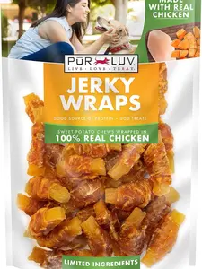 Delicious Chicken & Sweet Potato Jerky Treats for Dogs – 16 oz, High Protein, Easily Digestible, Chew-Satisfying Goodness!