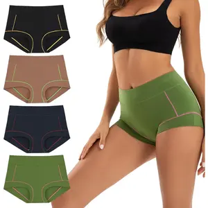 Women's Cotton Boyshorts Underwear Soft Moisture Wicking Boxer Briefs 4-Pack