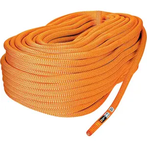 212 MAIN Patented Perfectly Round Sheath Braided Climbing Rope, 11mm x 150ft Orange NFPA-Certified Rope for Rescue Operations