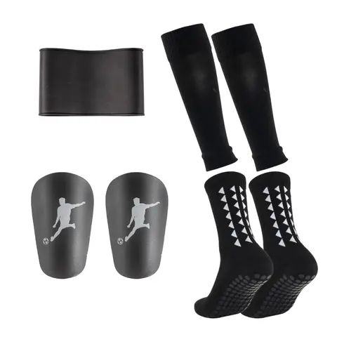 Football Stadium Equipment Set (1 Set), Non-slip Football Socks with Silicone Pad, Protective Leg Sleeves, Shin Guards, Soccer Accessories for Men & Women, Soccer Training Equipment, Football Kit, Soccer Gear