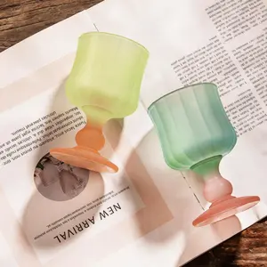 Elegant vintage-style wine glasses, atmospheric glassware, perfect as champagne flutes or red wine glasses. Dishwasher safe and ideal as stemmed water glasses for parties.
