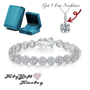 Tennis Bracelet for Women Men D Color VVS1 Round Cut Lab Created Bracelet Mother’s Day Gift