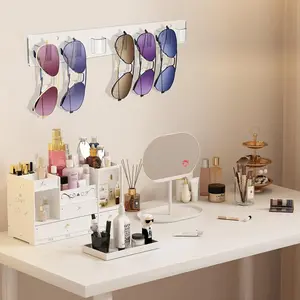 Sun Glasses Storage Set, Wall Mounted Eyeglass Holder, Transparent Acrylic Decorative Display Stand, Holds Multiple Sunglasses, Fashion Accessory