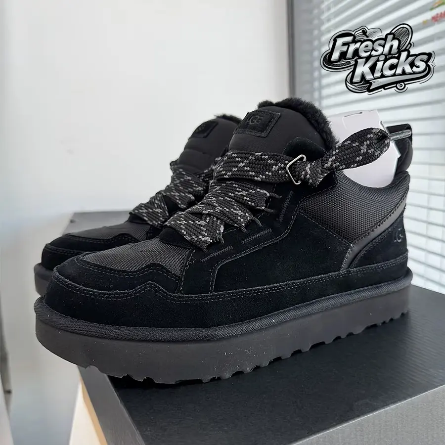 UGG LowmelBlack (GS)– Sneakers–  Running Shoes, Lightweight Shock-Absorbing Comfort, Breathable Everyday Fit, Gym Training to Street Casual Wear - back to school - 1152410K BLK