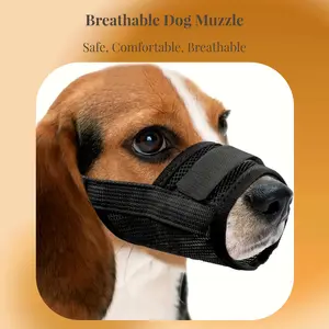 Anti-Bark Dog Muzzle Breathable Water Drinkable Safe Comfortable No-Eat Training Muzzles for Outdoor Walking & Behavior Correction