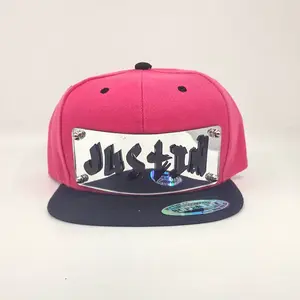 Pink and Black Custom Snapback Hat – Personalized Flat Bill Cap with Laser Cut Graffiti Letters, Made to Order Streetwear Hat, Exclusive Urban Fashion Accessory