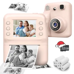 Instant Printing Camera for Kids, High-Definition Digital Camcorder, Perfect Gift for Boys & Girls Ages 3-12, Includes Memory Card & Roll Paper