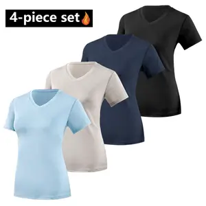 Women's Compression Athletic T-Shirts, Sports & Outdoor Performance Tops for Gym, Running
