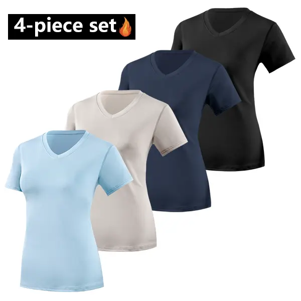 Women's Long Sleeve Compression T-Shirt - Athletic Running Shirts, Exercise Activewear, Gym Athletic Clothes for Fitness Workouts & Training