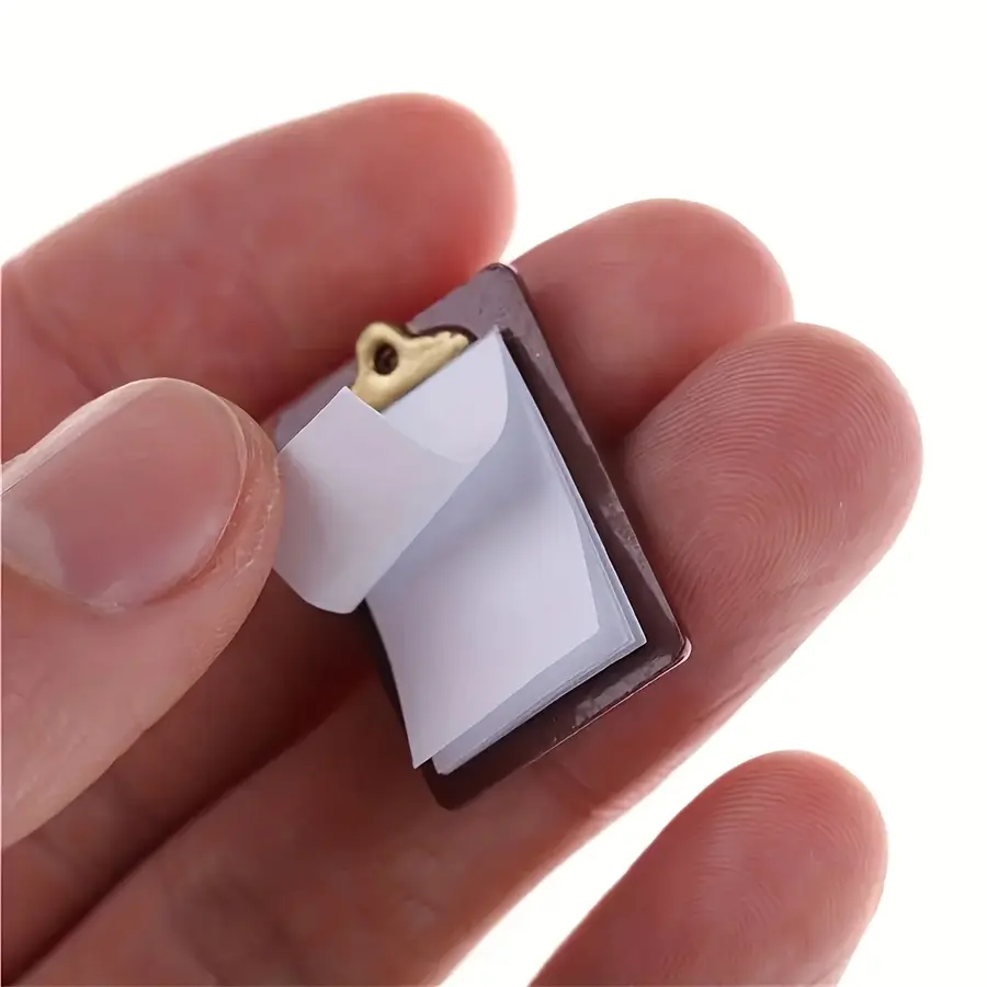 Mini White Writing Board Dollhouse Accessory Miniature Furniture Realistic Study Supply Model for DIY Scene, Perfect Hobbyist Collector Gift