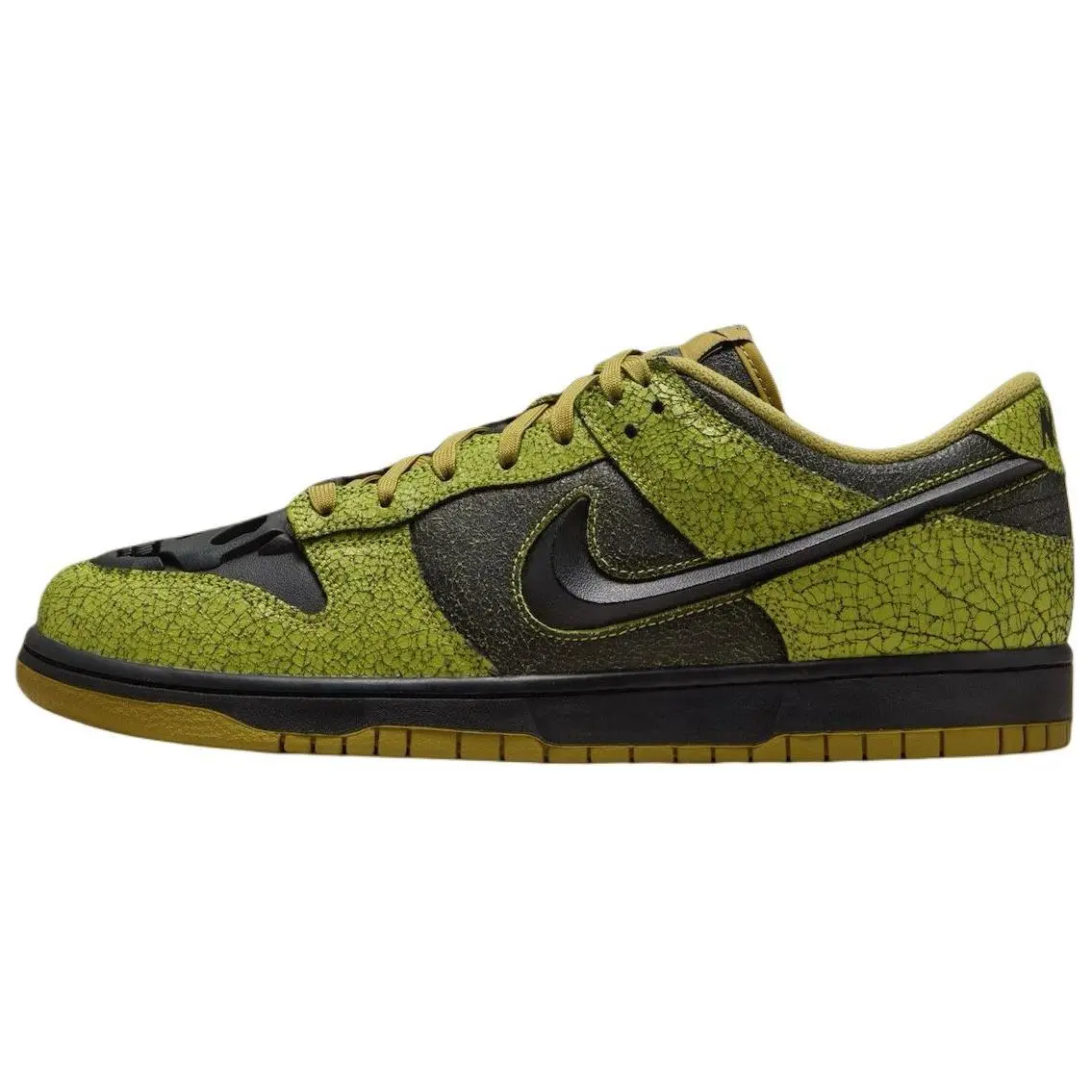Men's Nike Dunk Low Retro Qs Halloween Skull Casual Trainers, New All-Seasons Men's Shoes HV6103-300, Round Toe, Sneaker, Footwear, Closed, Skull Print