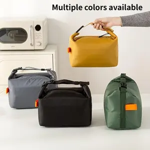 Unisex Reusable Portable Lunch Bag, Small Leak-Proof Insulated Cooler Pouch, Large Capacity Non-Food Contact, Ideal for Work Office Picnic Travel, Travel Essentials