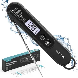 Digital Meat Thermometer for Cooking,Ultra-Fast Instant Read Food Thermometer with Backlight,Foldable Probe,Waterproof Kitchen Thermometer for BBQ,Grill,Fry,Oven,Candy Making