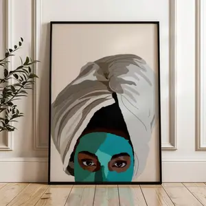 Relaxation & Wellness Wall Decor, Black Woman Self-Care Spa Day, Room Decor, Unframed