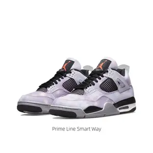 Pastel Purple Tie Dye Canvas Breathable Mesh Mid Top Retro Basketball Sneakers Black Gray Contrast Sole Lace Up Streetwear Cushioned Casual Trainers For Men Women Daily Footwear