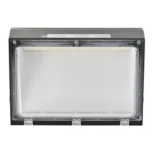 HOLDWILL LED Wall Pack Light 120W with Dusk to Dawn Photocell, Glass Lens, UL Listed for Commercial and Industrial Outdoor Use