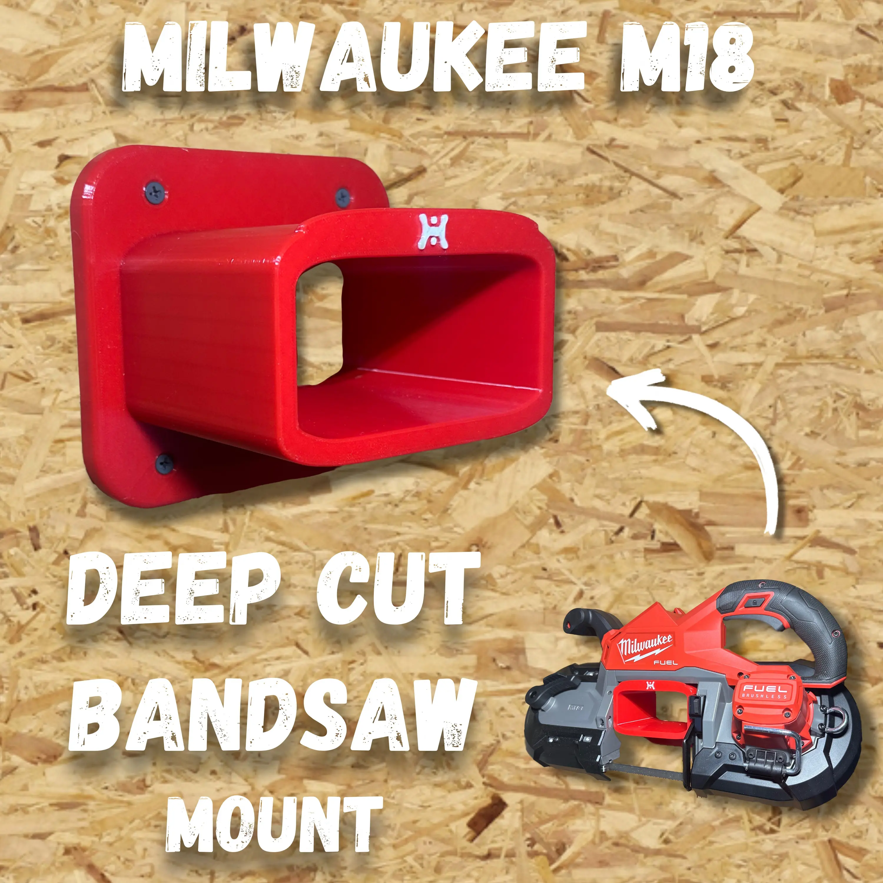 Wall Mount Hanger for Milwaukee M18 Deep Cut Bandsaw Wall Mount Hanger for Milwaukee M18 Deep Cut Bandsaw