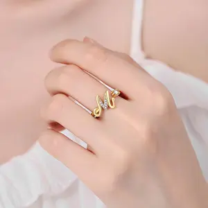 26-letter alphabet ring, your name ring, adjustable opening, suitable for everyday wear.