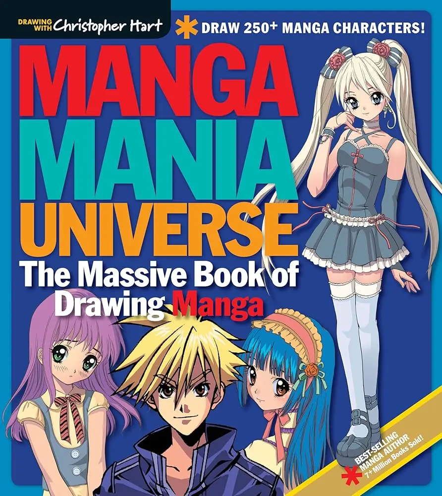 Manga Drawing Comprehensive Manual - Christopher Hart’s Massive Mania Universe Guide, How-to-Draw Instruction Book for Aspiring Artists (250+ Characters) with Dynamic Artwork Tips & Lifestyle Insights, Drawing Manga, Comics & Manga
