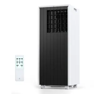 Gaomon Portable Air Conditioner 8000Btus, 3-in-1 Air Conditioners Cools Up to 350 sq. ft. Floor AC Unit with Dehumidifier, Fan, Auto, Sleep Modes, Temperatures 61°F to 88°F, Window Kit, Black